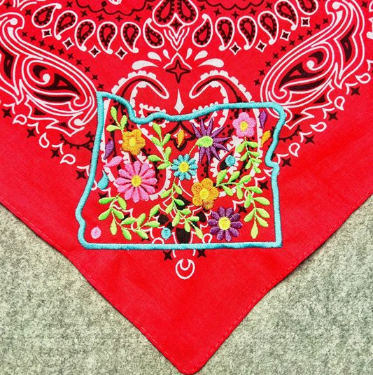 Oregon Floral Bandana