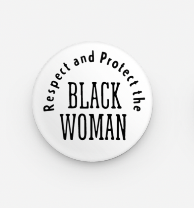 Button - Black Woman