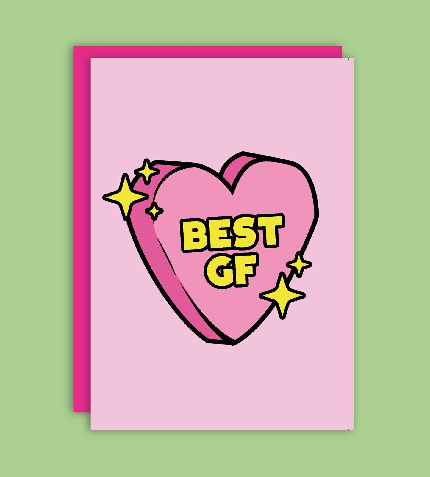 Best GF Girlfriend Valentines Day Greeting Card