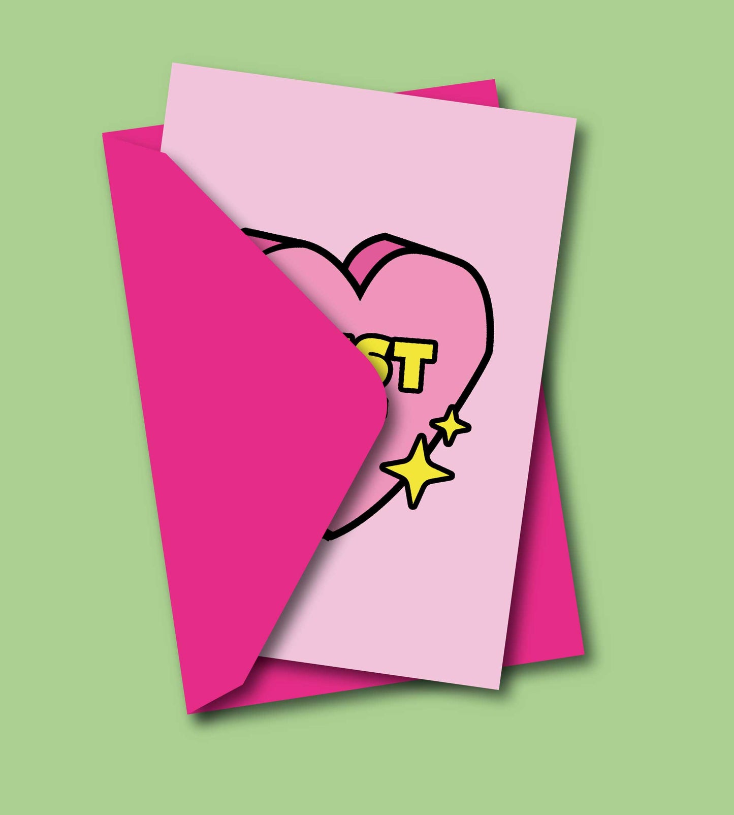 Best GF Girlfriend Valentines Day Greeting Card