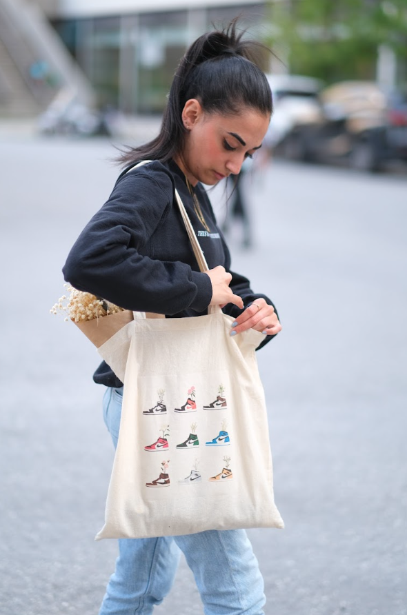 Sneaker X Flower V2 Tote Bag