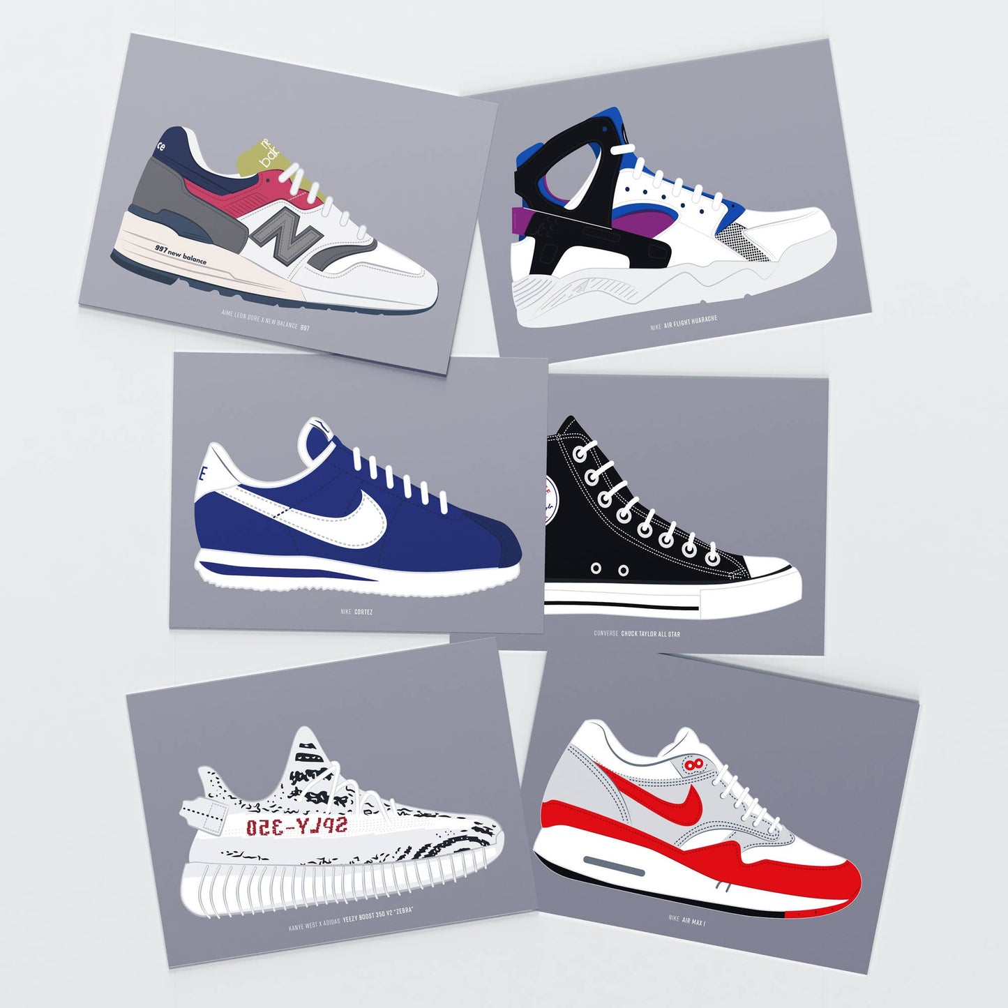 Sneakers Wall Collage Kit | 70 4" x 6" Packaged Prints