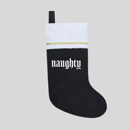 Goth Alt Dark Humor Christmas Stocking, Naughty