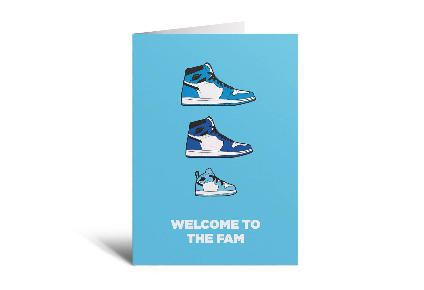 Welcome To The Fam (blue) Greeting Card