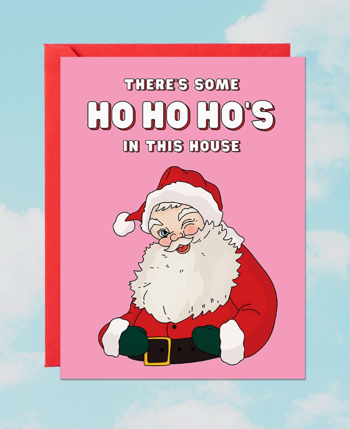 Ho Ho Santa Christmas Card