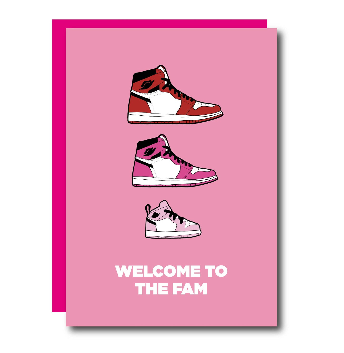 Welcome To The Fam (pink) Greeting Card